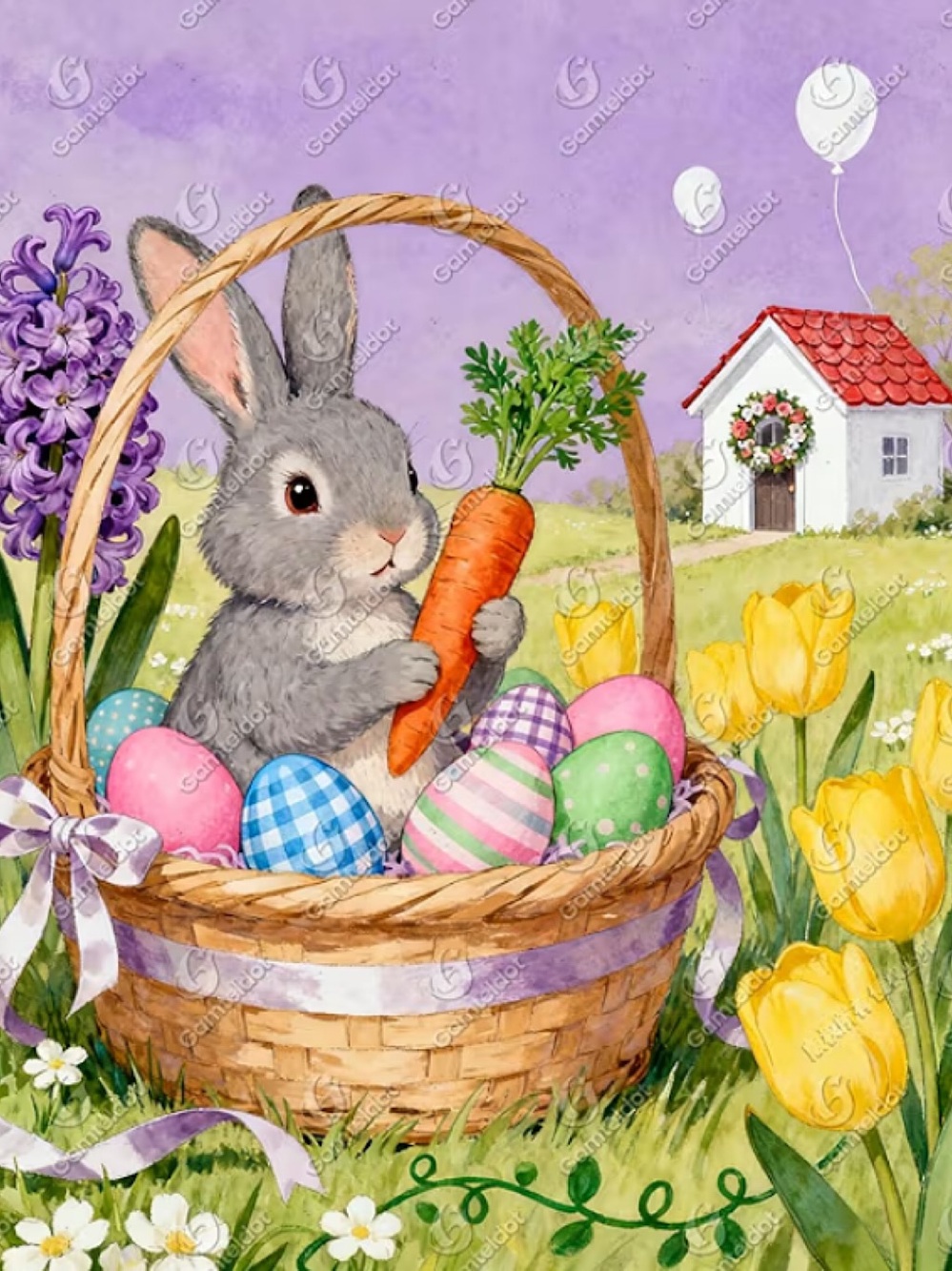 Easter Diamond Art Kit Bunny Basket Easter Eggs
